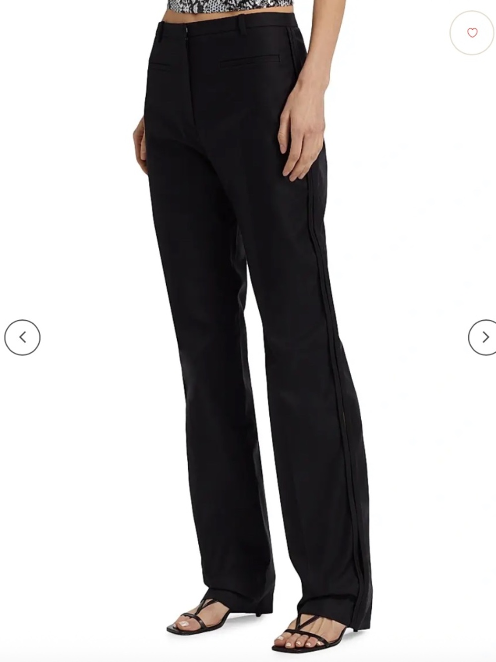 IRO Paris Marleen Black Straight Leg Trousers Pants Size 34
